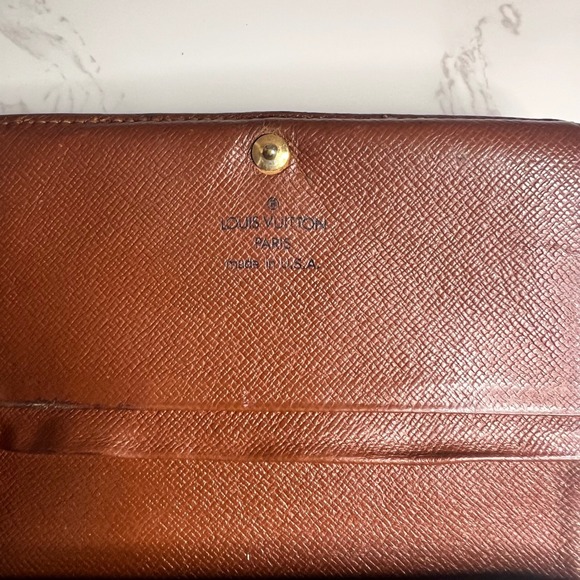 Louis Vuitton Monogram Canvas Tresor Wallet Vintage Brown Made in USA - Picture 13 of 13